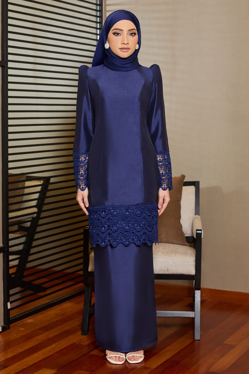 ZALIA KURUNG IN NAVY BLUE